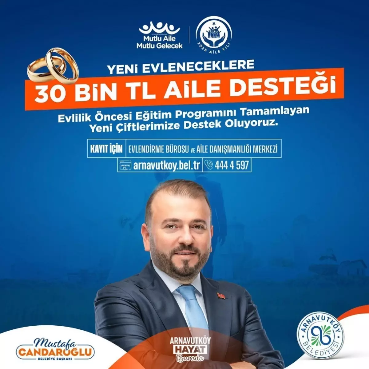 Arnavutköy Belediyesi’nden Yeni Evleneceklere Destek Paketi